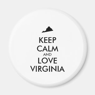 Customisable KEEP CALM and LOVE VIRGINIA Magnet