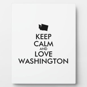 Customisable KEEP CALM and LOVE WASHINGTON Plaque