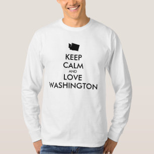 Customisable KEEP CALM and LOVE WASHINGTON T-Shirt