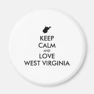 Customisable KEEP CALM and LOVE WEST VIRGINIA Magnet