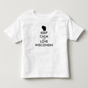 Customisable KEEP CALM and LOVE WISCONSIN Toddler T-Shirt