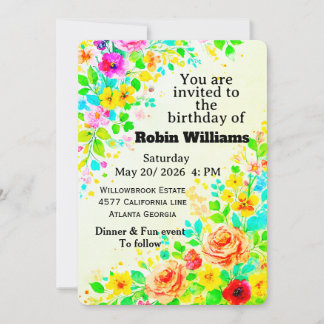 Customisable Kids Birthday Invitation | Editable 