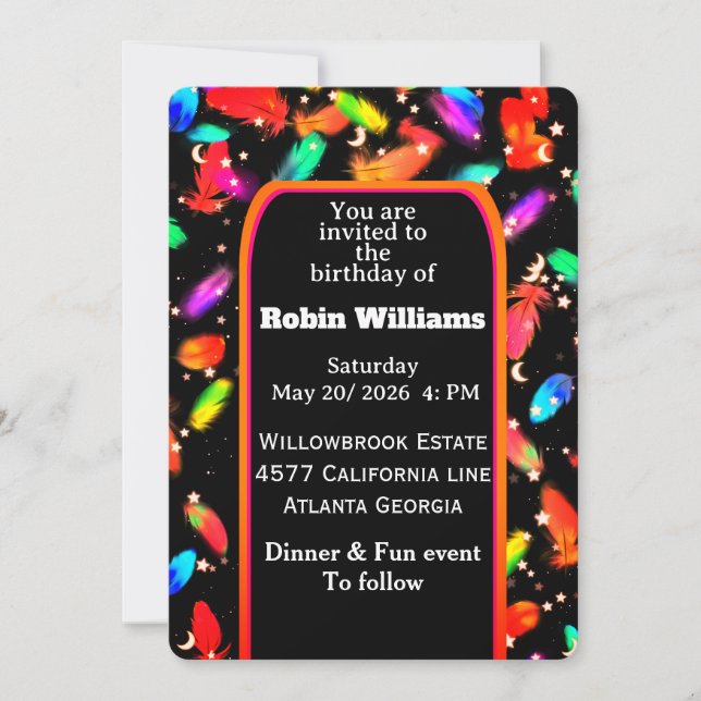 Customisable Kids Birthday Invitation | Editable  (Front)