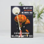 Customisable Kids Halloween Party Jack-O-Lantern  Invitation<br><div class="desc">Get ready to host the spookiest Halloween bash of 2024 with these customisable Kids Halloween Party Invitations! Featuring a wickedly fun Jack-O-Lantern character against a full moon backdrop, these invites are perfect for children’s Halloween events. Personalise the details to ensure your guests won’t miss the most fang-tastic party of the...</div>