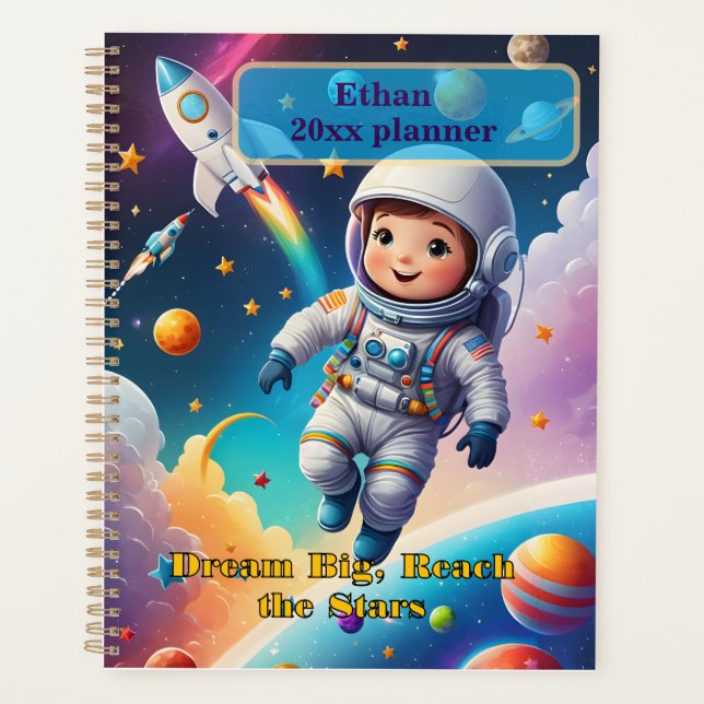 Customisable Kids Space Planner Cover – Motivation (Front)