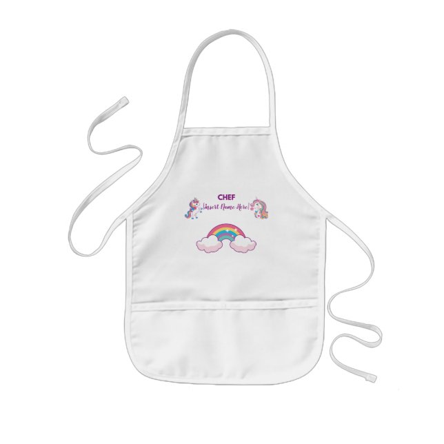 Customisable Kid's Unicorn Apron (Front)
