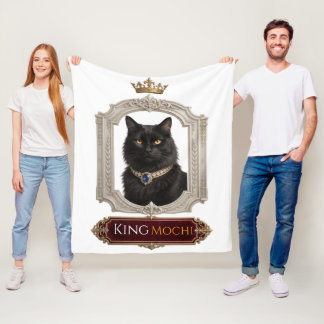 Customisable King Mochi Royal Black Cat Blanket