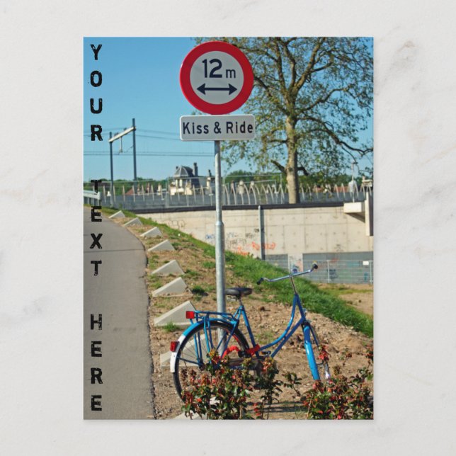 Customisable "kiss & ride" postcard (Front)