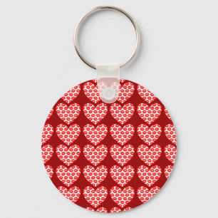 Customisable Kissy Lips Hearts Key Ring