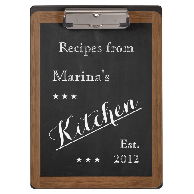 Customisable Kitchen Chalkboard Clipboard (Front)