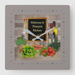 (Customisable) Kitchen Clock with your Name