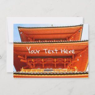 Customisable Kiyomizu-dera temple, Kyoto, Japan Card