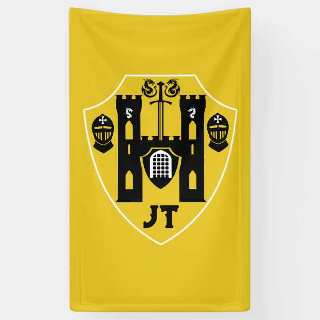 Customisable Knights Shield Banner (Vertical)