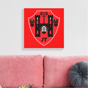Customisable Knights Shield Canvas Print