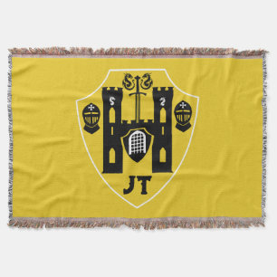 Customisable Knights Shield Throw Blanket