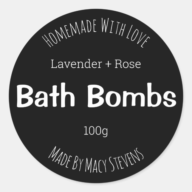 Customisable Label For Bath Bombs (Front)