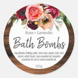Customisable Label For Handmade Bath Bomb