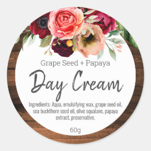 Customisable Label For Handmade Day Cream