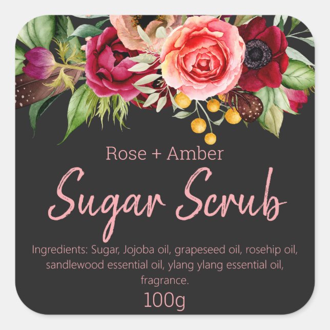 Customisable Label For Handmade Sugar Scrub (Front)