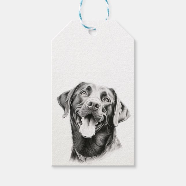 Customisable Labrador Retriever  Gift Tags (Front)