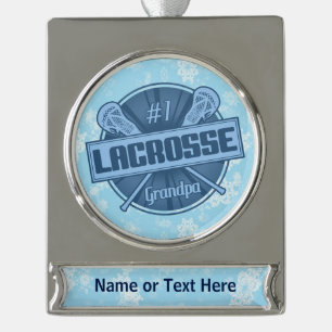 Customisable Lacrosse Grandpa Christmas Ornament