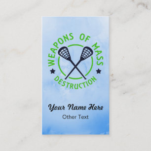 Customisable Lacrosse Weapons Business Cards