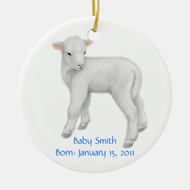 Customisable Lamb Ornament (Front)