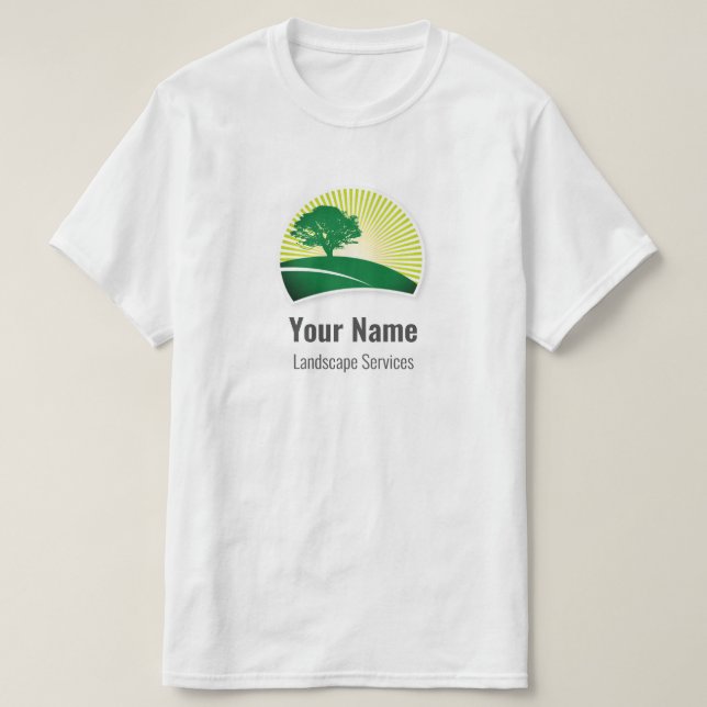 Customisable landscaper lawn care T-Shirt (Design Front)