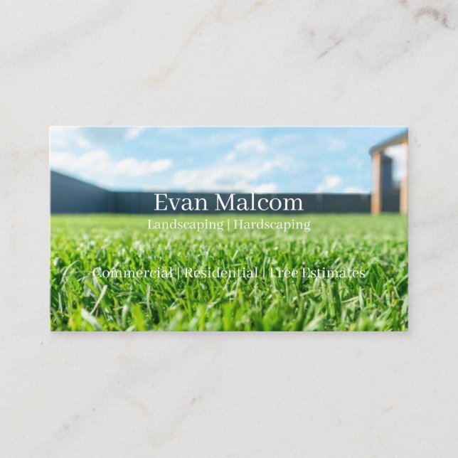 Customisable Landscaping Business Cards (Front)