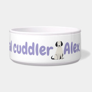  Customisable Large Ceramic Dog Bowl with Name