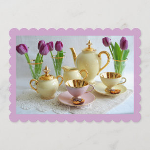 Customisable Lavender Afternoon Tea Invitation