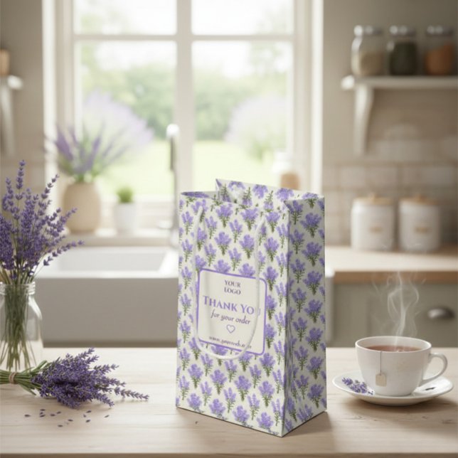 Customisable Lavender Business Thank You Gift Bag (Creator Uploaded)