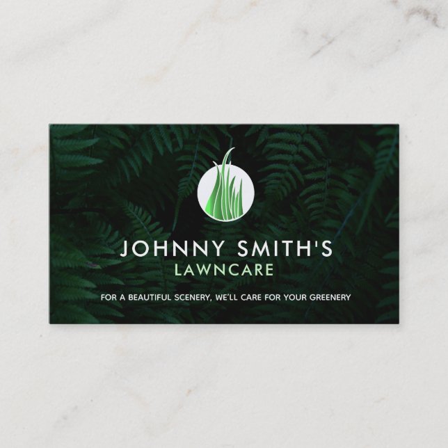 Customisable Lawn Care Business Cards (Front)