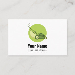 Customisable lawn care mower business card