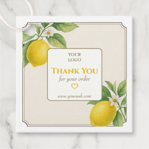 Customisable Lemon Business Thank You Tag