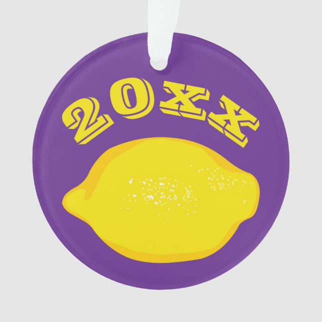 Customisable Lemon   Ornament (Front)