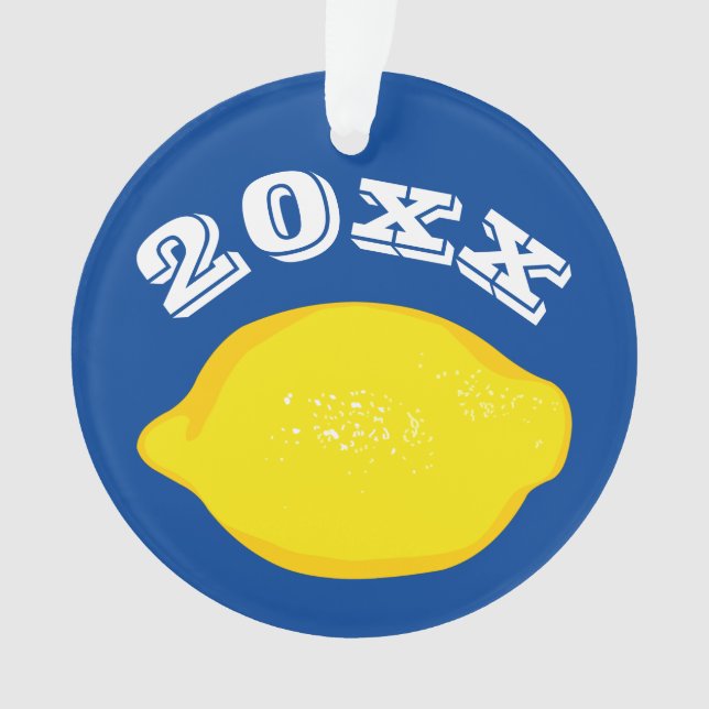Customisable Lemon  Ornament (Front)