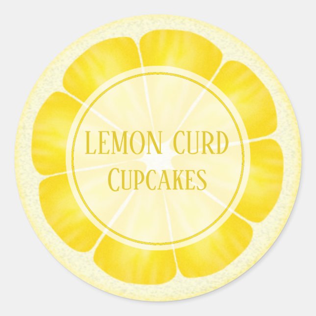 Customisable Lemon Stickers For Desserts (Front)