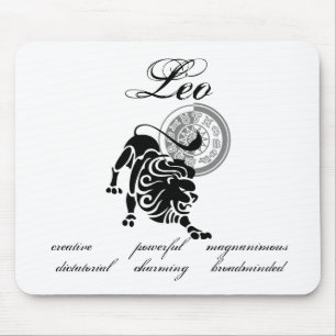 Customisable Leo Lion traits Greek-style Zodiac Mouse Mat