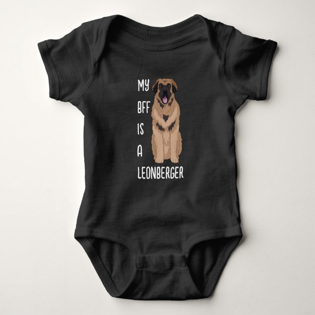 Customisable Leonberger  Baby Bodysuit (Front)