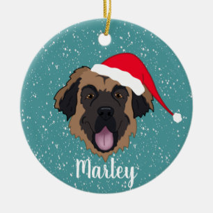 Customisable Leonberger  Ceramic Tree Decoration