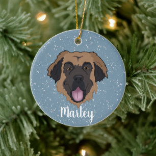 Customisable Leonberger Ceramic Tree Decoration