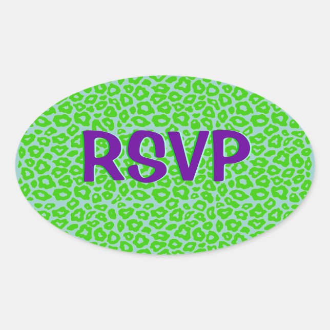 Customisable Leopard Oval Sticker (Front)