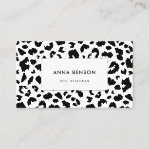 Customisable leopard print business card