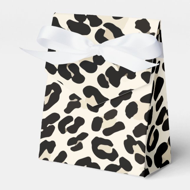 Customisable Leopard Print Favour Box (Front Side)