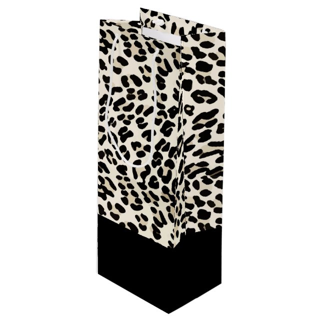 Customisable Leopard Print Gift Bag (Front Angled)