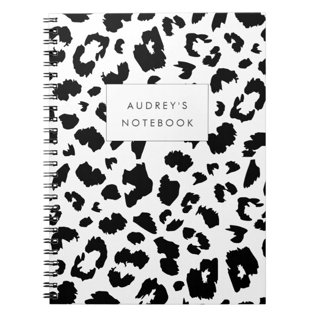 Customisable leopard print notebook (Front)