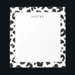 Customisable leopard print notepad<br><div class="desc">A simple yet striking modern design with a leopard print pattern. Fully customisable: you can change the background and spots colours to create your own design.</div>