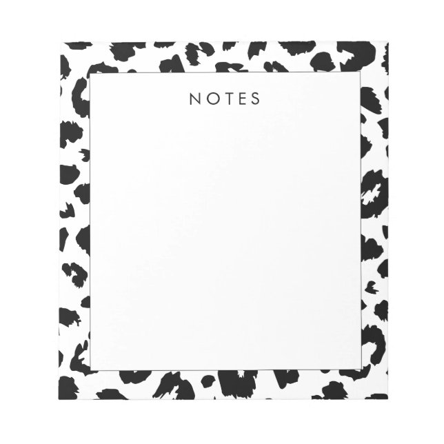 Customisable leopard print notepad (Front)