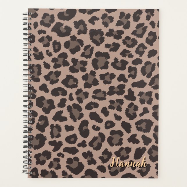 Customisable Leopard print Planner (Front)